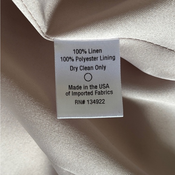 Emerson Fry Lee Beach Linen Cream Double Breasted Button Front Blazer EUC Size 2 - Picture 7 of 8